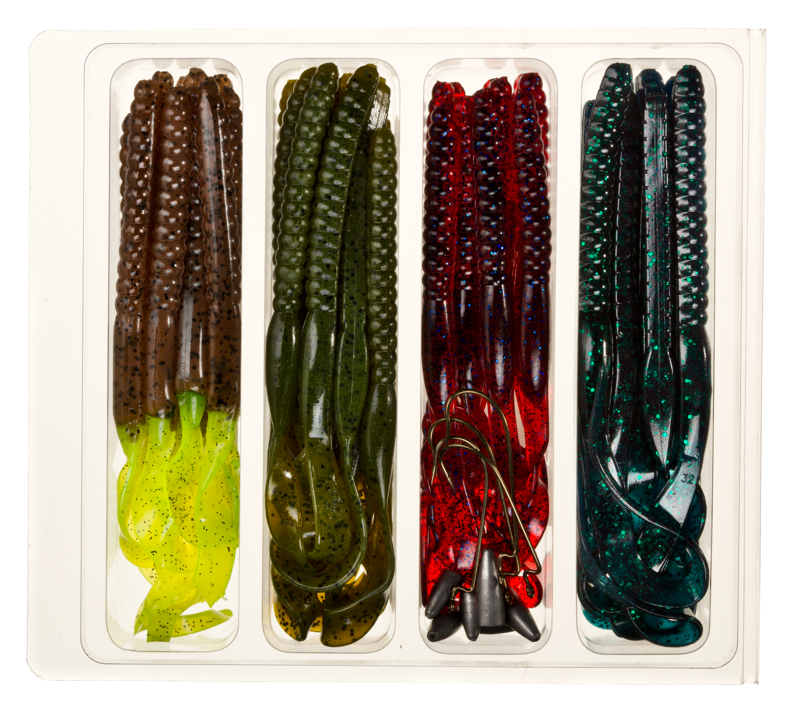 Bass Pro Shops 46Piece Ribbontail Worm Kit Bass Pro Shops